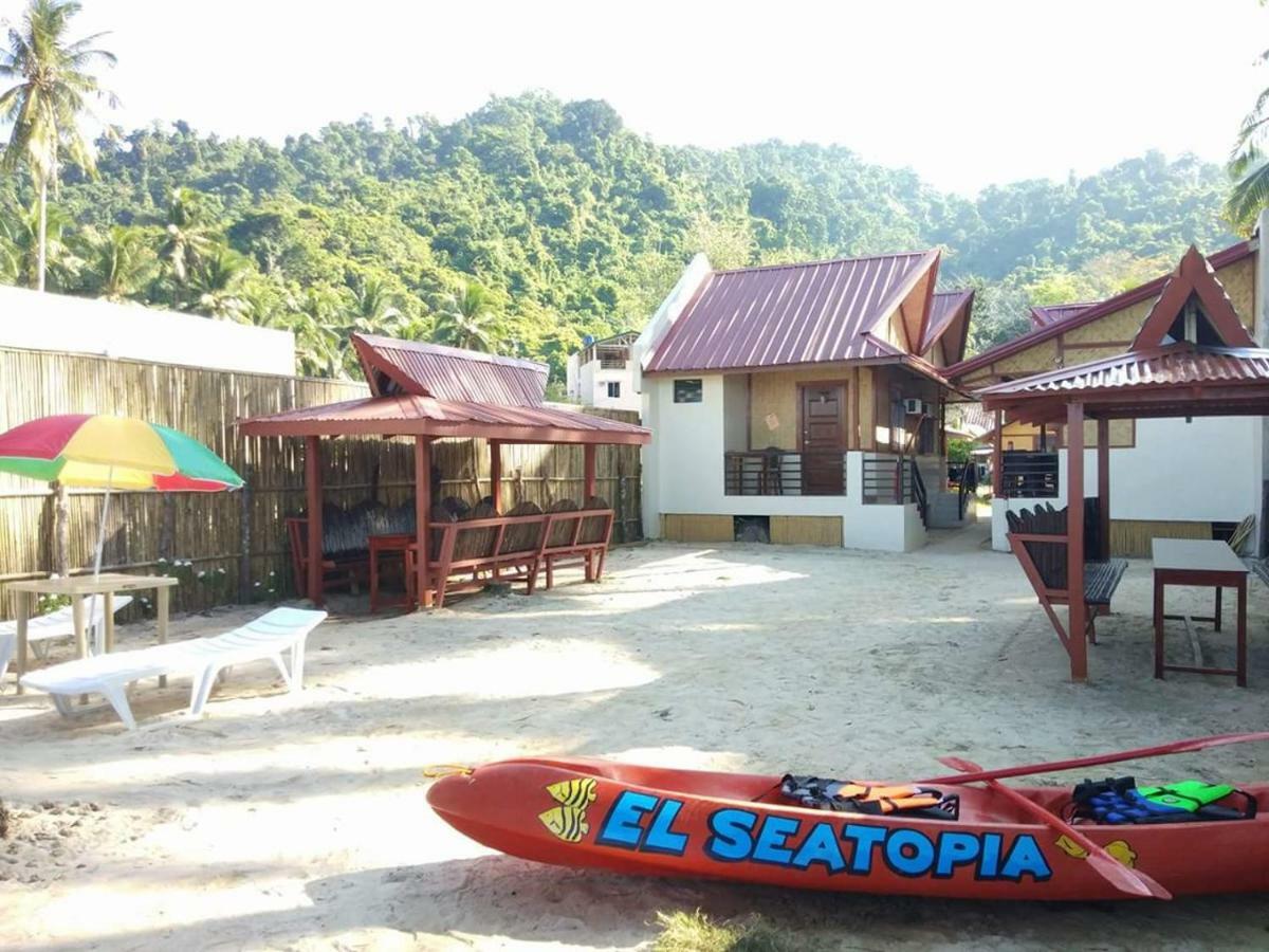 El Seatopia Beach Cottages El Nido Bagian luar foto